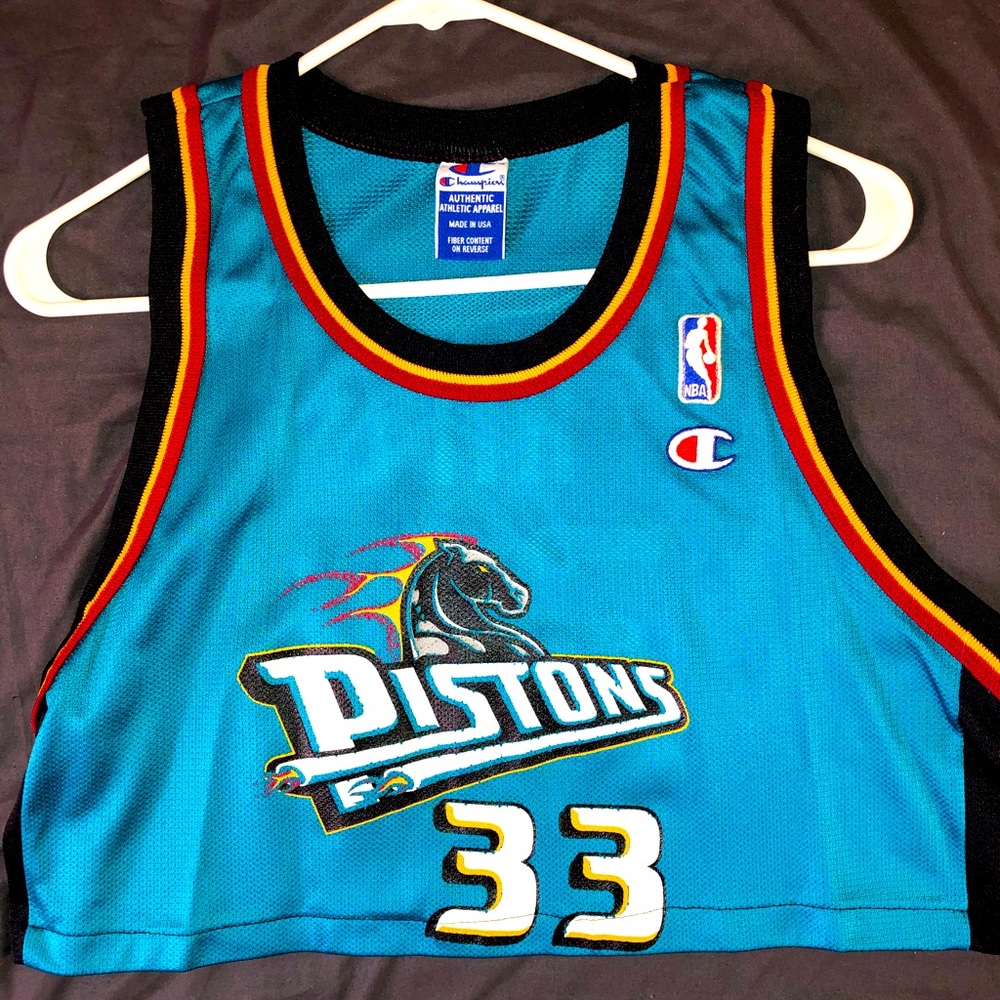 Grant Hill #33 Pistons Crop top Jersey